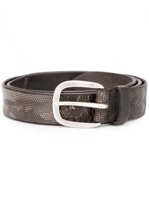 Orciani engraved leather belt Brown UO7906