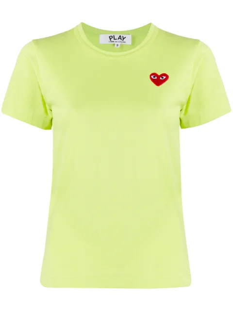 Comme Des Garçons Play logo-patch crew neck T-shirt Green P1T271
