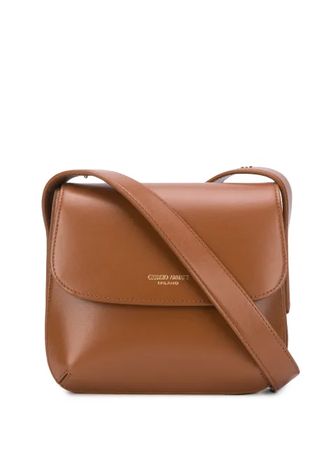 Giorgio Armani logo stamp shoulder bag Brown Y1E138YTF4A