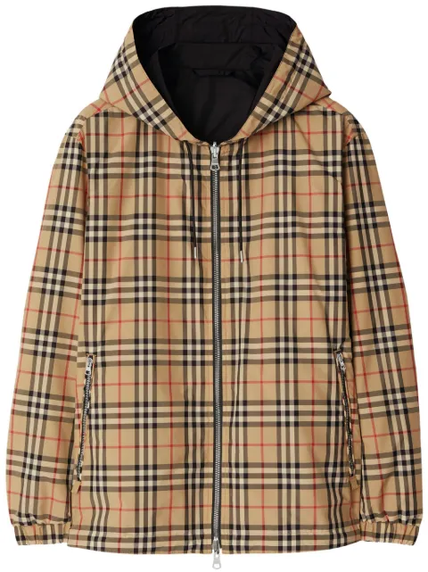 Burberry reversible Check hooded jacket Neutrals 8027097