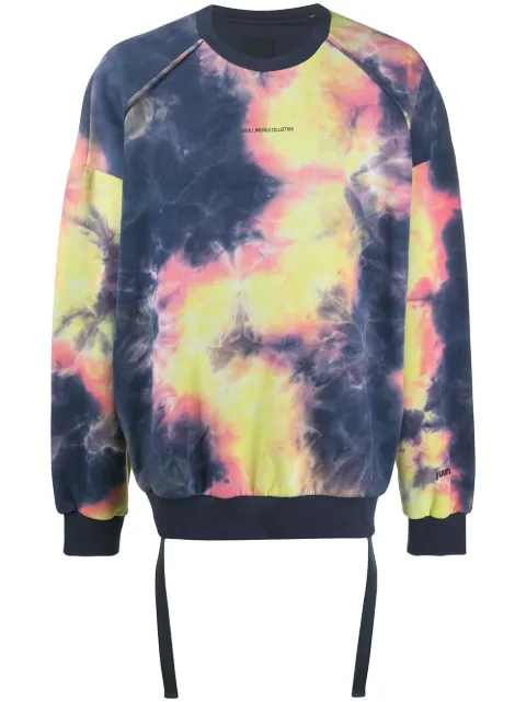 Juun.J crew neck tie dye sweatshirt Blue JC0341P08S