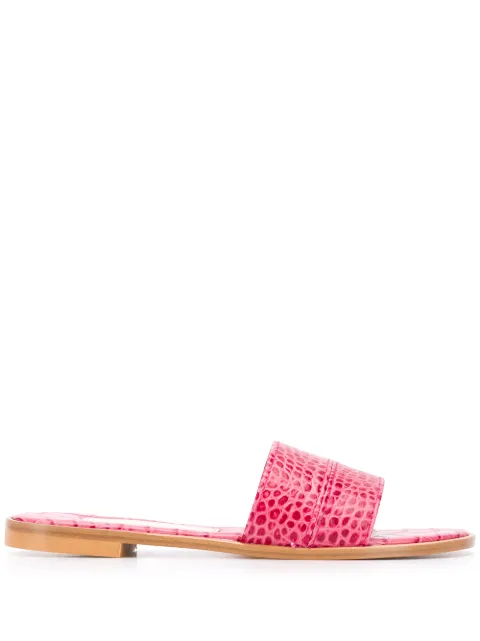 Avec Modération crocodile embossed sandals Pink BAHAMAS007