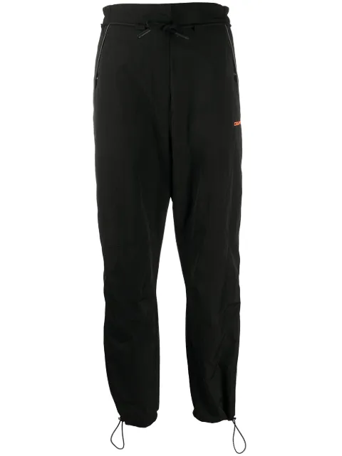 COUNTY OF MILAN side stripe drawstring track pants Black CWCA061S20FAB0021020