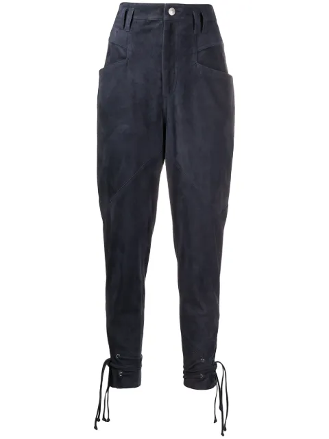 ISABEL MARANT Ubaia tapered trousers Blue PA167820E001I