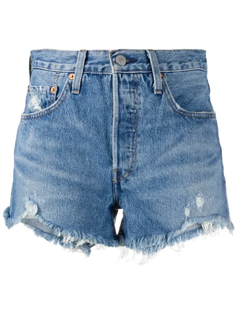 Levi's distressed jean shorts Blue 56327