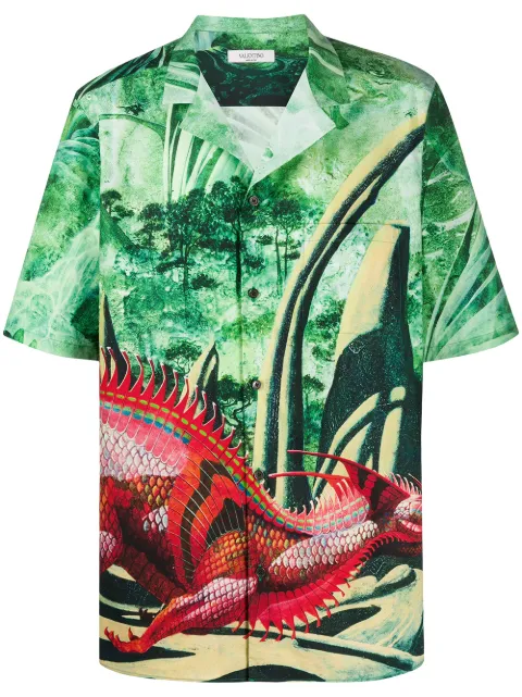 Valentino Garavani graphic print shirt Green VAA77165R