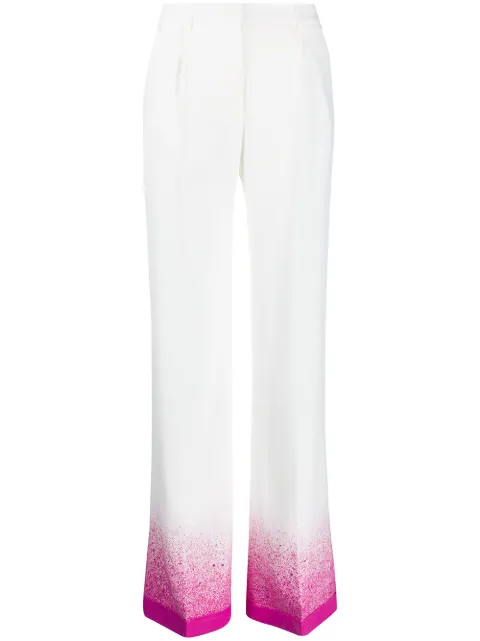 Off-White splatter-effect palazzo pants White OWCA102R20H210960128