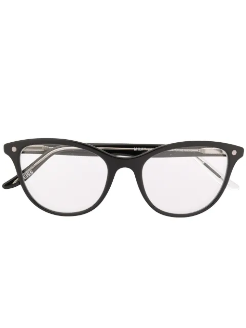 Snob Milf cat-eye frame glasses Black MILF