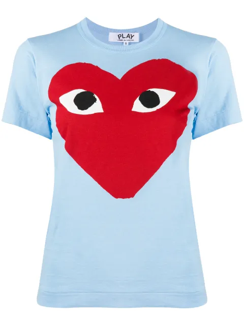 Comme Des Garçons Play heart-print crew neck T-shirt Blue P1T273