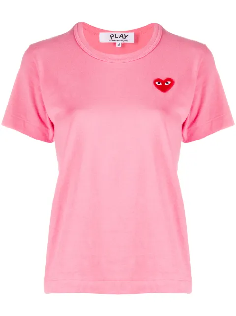 Comme Des Garçons Play heart-print crew neck T-shirt Pink P1T271