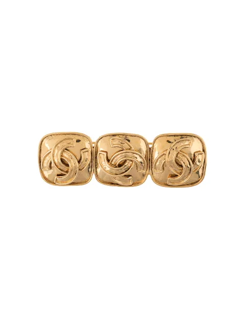CHANEL Pre-Owned 1994 Triple CC brooch Gold B94P