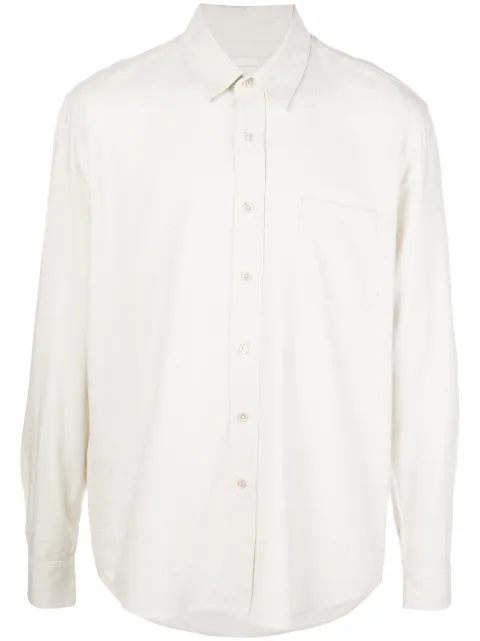 OUR LEGACY long-sleeve silk shirt White COCSWS