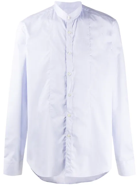 Dell'oglio mandarin collar cotton shirt Blue BAGU2B7UUC12