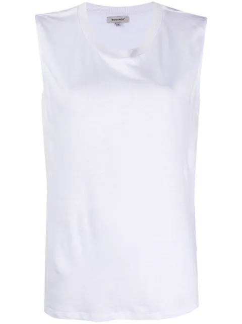 Woolrich sleeveless vest top White WWTE0032FRUT2106