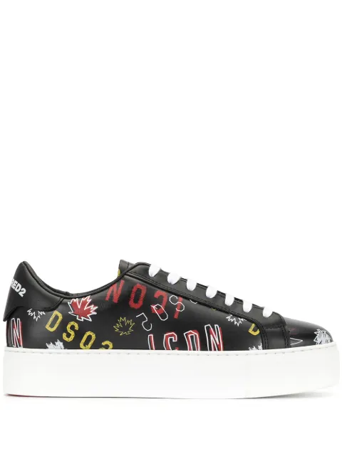 DSQUARED2 Icon print sneakers Black SNW000801502591