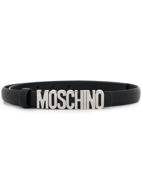 Moschino logo plaque belt Black 80088001