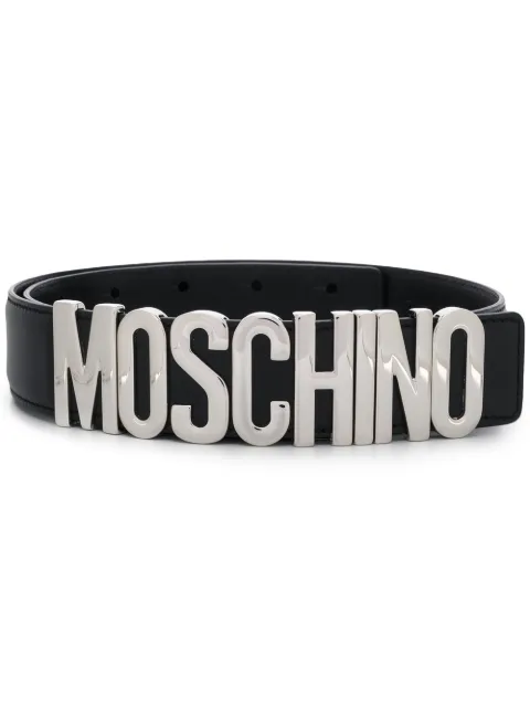 Moschino logo plaque belt Black A80078001
