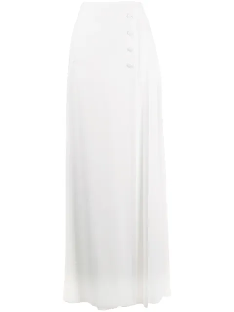 Alberta Ferretti skirt-front palazzo trousers White A03011618