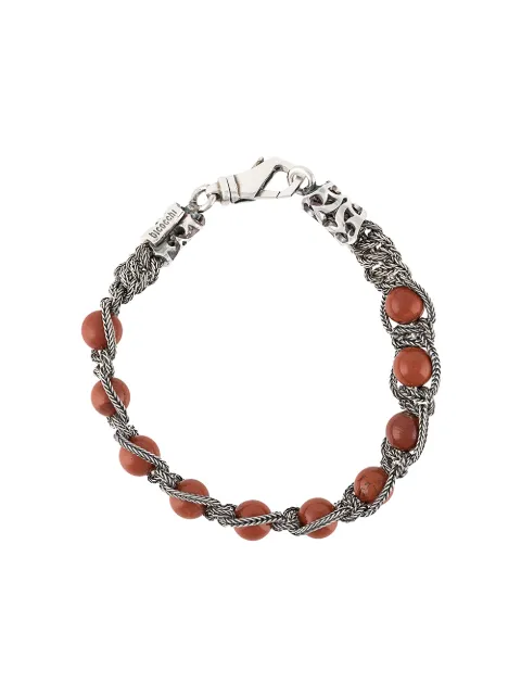 Emanuele Bicocchi beaded braided-chain bracelet Red SHBR25N