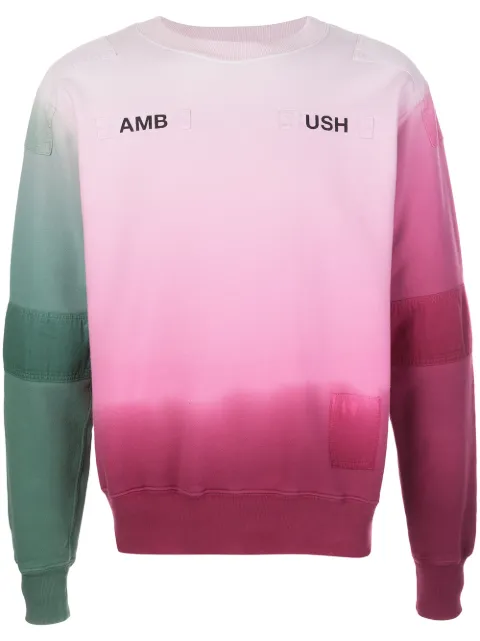 AMBUSH logo-print ombré sweatshirt Pink 12112066PIMU