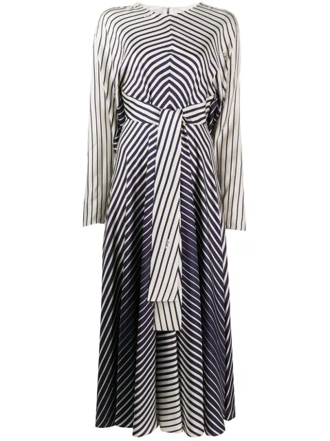 Valentino Garavani stripe tie-waist maxi dress Neutrals BVAQC754P