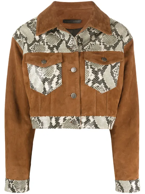 Giuseppe Zanotti snakes-panelled jacket Brown ERD0007002