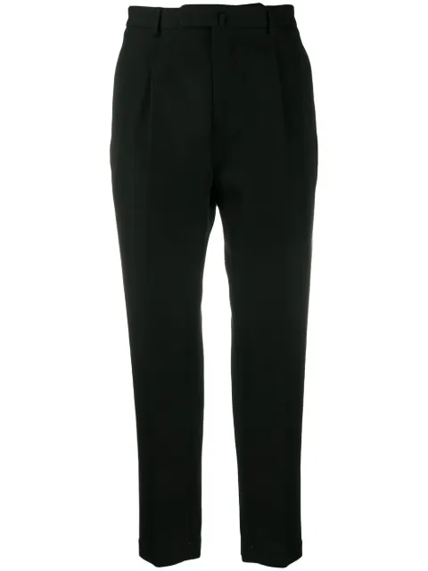 Dell'oglio tailored cropped trousers Black ARECHI2828