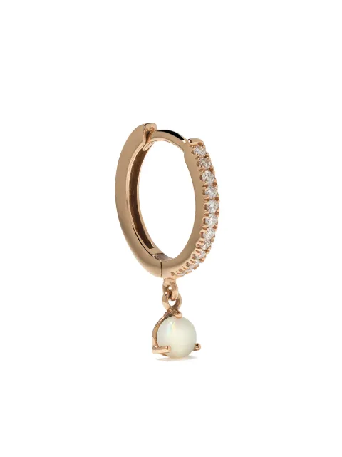 We by WHITEbIRD 18kt rose gold Ada diamond and opal single earring Pink HORPDL1OP