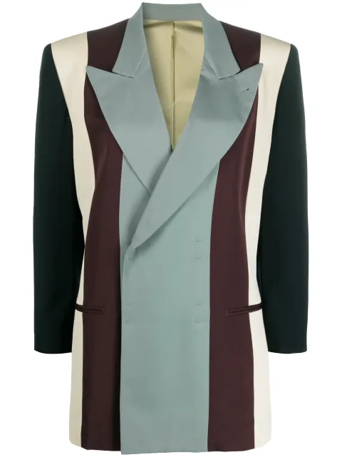Jean Paul Gaultier Pre-Owned 1994 colour-block striped blazer Blue JPG2093A