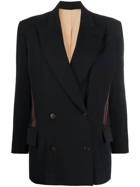 Jean Paul Gaultier Pre-Owned 1990s striped appliqués jacket Blue JPG915B