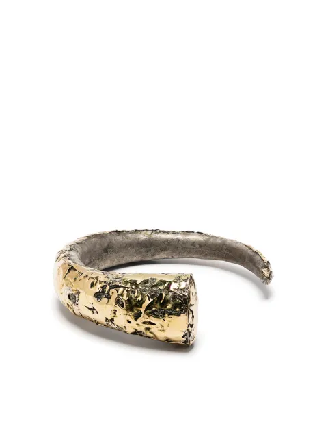 Parts of Four horn open bracelet Gold E160215