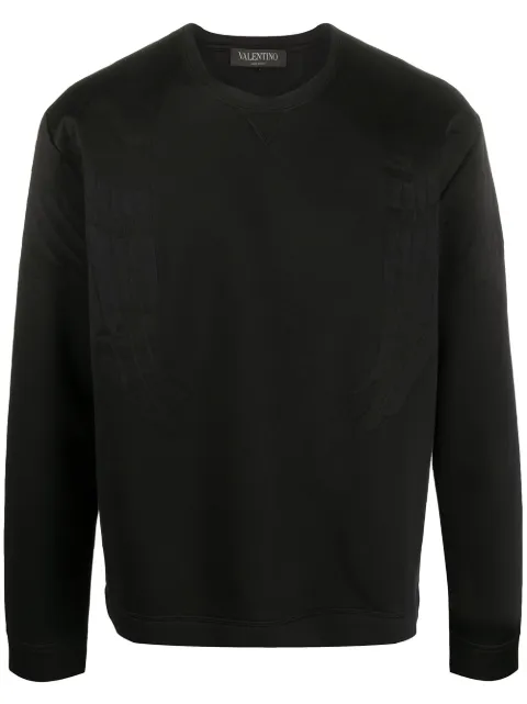 Valentino Garavani Rockstud Eagle crewneck sweatshirt Black VMF02B364