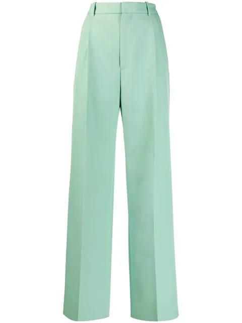 Plan C tailored wide-leg trousers Green PNCAA55L00TP029