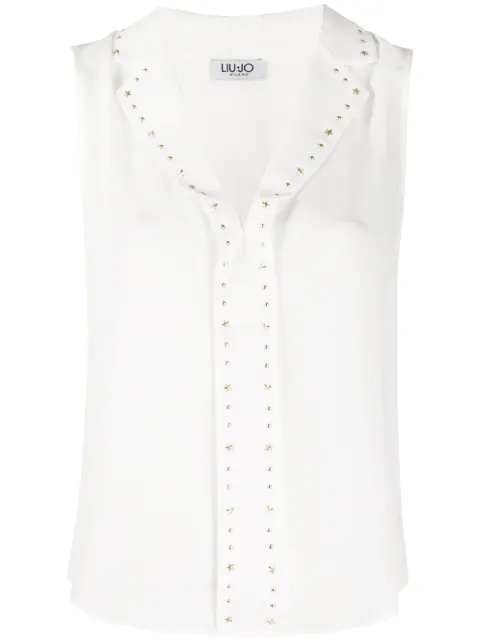 LIU JO stud detail blouse White WA0056T9147