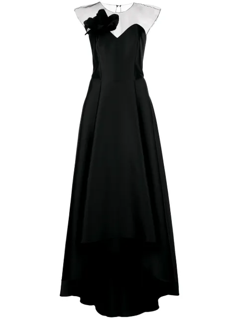 Sachin & Babi Blakely high-low gown Black F221G26