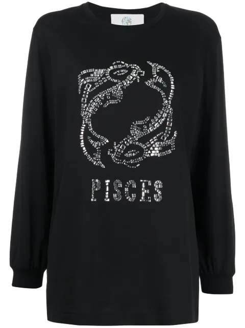 Alberta Ferretti long-sleeve Pisces T-shirt Black J12010172