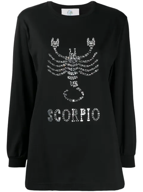 Alberta Ferretti Leo crystal-embellished jumper Black J1201172