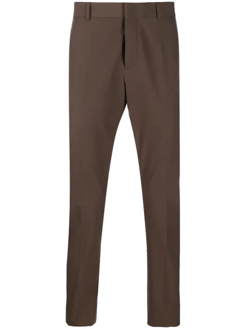 Valentino Garavani contrast tape slim-fit trousers Brown VRBE50665