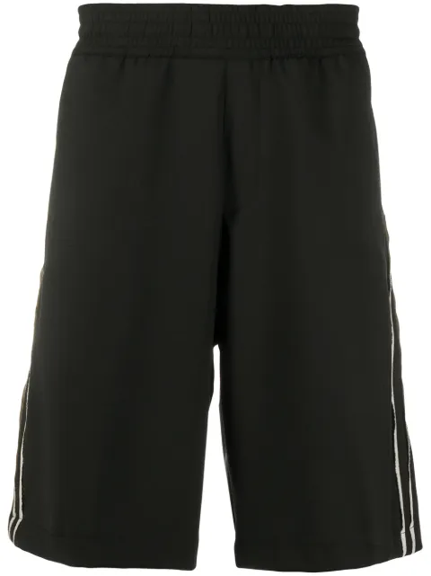 Neil Barrett side stripes track shorts Black BPA768NN076