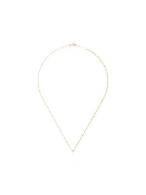 Yvonne Léon 18kt yellow gold mixed chain diamond necklace Gold COLLSOLITAIRDIAOJ