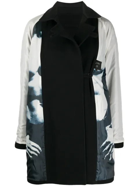 Jean Paul Gaultier Pre-Owned 1990s printed lining coat Black JPG2175