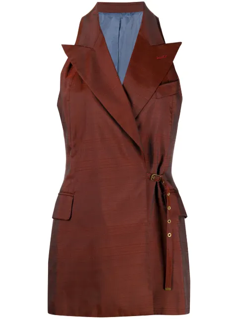 Jean Paul Gaultier Pre-Owned 1995 sleeveless peaked waistcoat Red JPG1277A