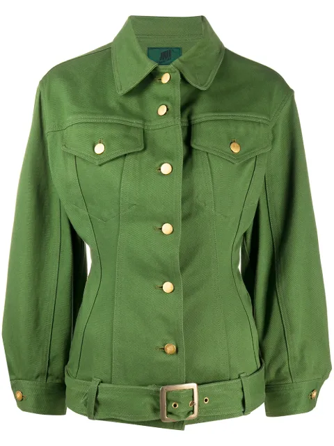 Jean Paul Gaultier Pre-Owned 1989 fitted waist jacket Green JPG455B