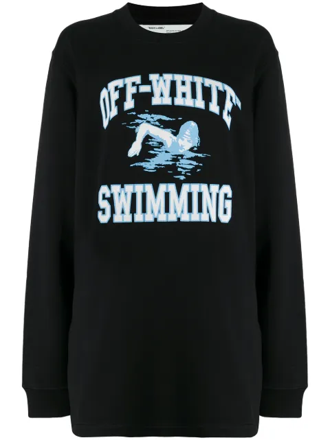 Off-White swimming print sweatshirt Black OWDB098R200030451001