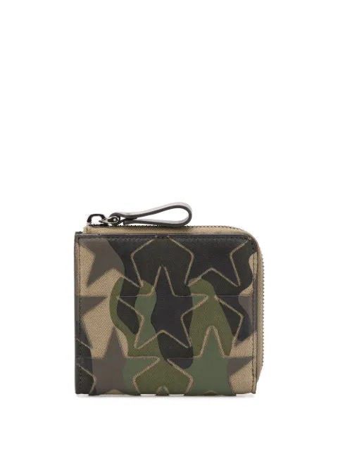 Valentino Garavani camouflage star patch wallet Green YP0661GAC