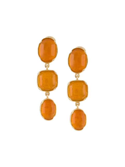Goossens Three Cabochons clip earrings Gold GOOH13EA01YG