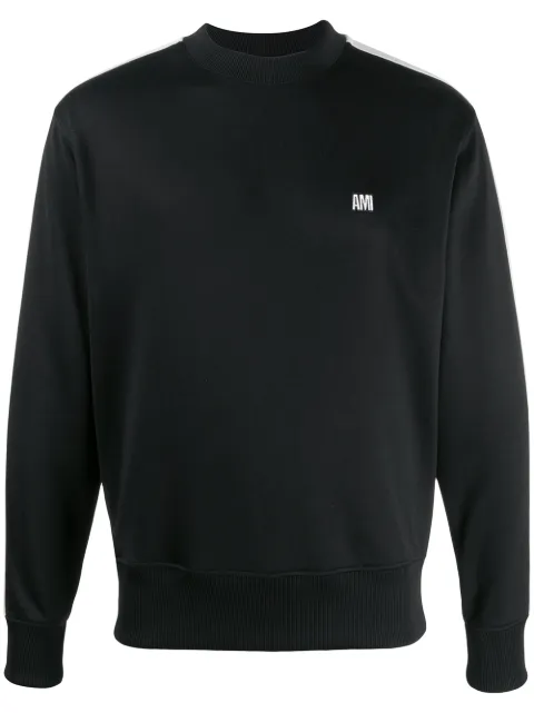 AMI Paris crew neck sweatshirt with Ami embroidery Black H20HJ022744