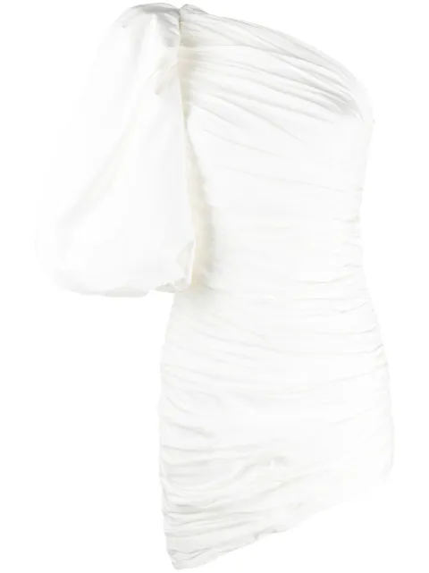 Giuseppe Di Morabito ruched asymmetric style dress White 118DR68
