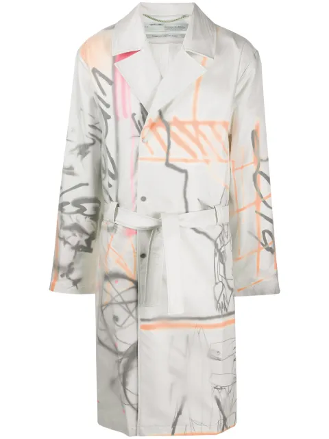 Off-White Futura trench coat White OMEA217S20I100520188