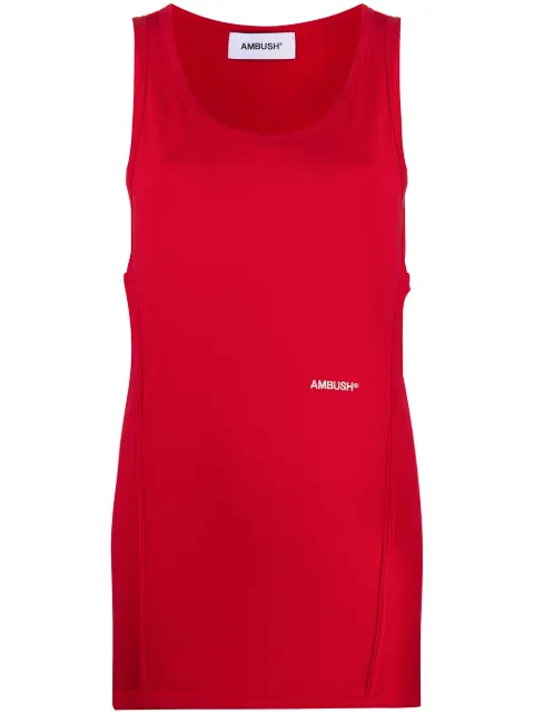 AMBUSH logo-print tank top Red 12112077